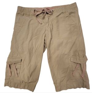 Velvet Heart Cargo Shorts Khaki Tan Cotton Women’s 32 Waist
